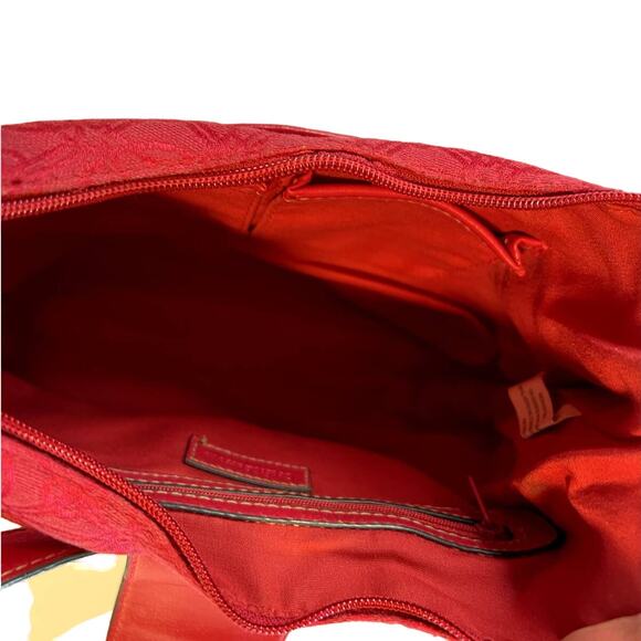 Croft & Barrow, Hot Pink Fabric Bag w/ Flap Buckle Zip Close - Picture 8 of 11